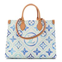 LOUIS VUITTON  Monogram Tiles By The Pool Onthego MM Lagoon Blue