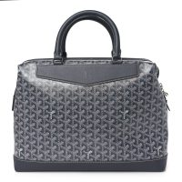 Goyard  Goyardine Calfskin Cisalpin Document Case Grey