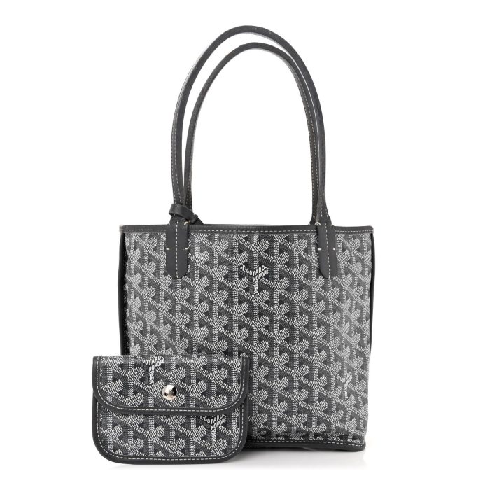 Goyard  Goyardine Reversible Mini Anjou Grey