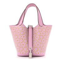 Hermes  Swift Micro Lucky Daisy Picotin Lock Mauve Sylvestre