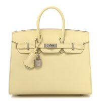 Hermes  Epsom Birkin Sellier 25 Jaune Milton