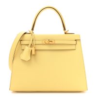 Hermes  Epsom Kelly Sellier 25 Jaune Poussin