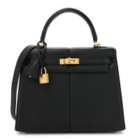 Hermes  Swift Kelly Padded Sellier 25 Black