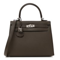 Hermes  Epsom Kelly Sellier 25 Gris Etain