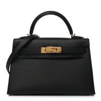 Hermes  Epsom Mini Kelly Sellier 20 Black