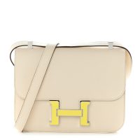 Hermes  Epsom Enamel Constance 1-24 Nata Jaune