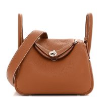 Hermes  Taurillon Clemence Mini Lindy 20 Gold