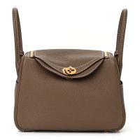 Hermes  Taurillon Clemence Lindy 26 Etoupe