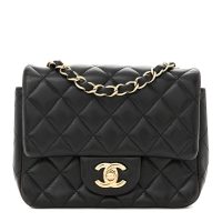 Chanel  Lambskin Quilted Mini Square Flap Black