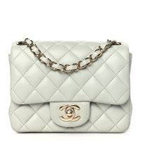 Chanel  CHANEL Lambskin Quilted Mini Square Flap Grey