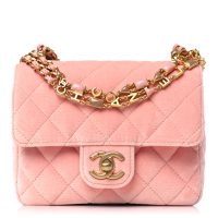 Chanel  Velvet Enamel Mini Flap Light Pink