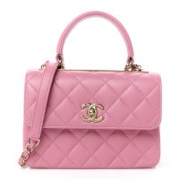 Chanel  Lambskin Quilted Small Trendy CC Flap Dual Handle Bag Pink