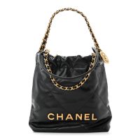 Chanel  Shiny Calfskin Quilted Mini Chanel 22 Black