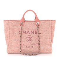 Chanel  CHANEL Canvas Medium Deauville Tote Pink