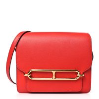 Hermes  HERMES Evercolor Mini Sac Roulis Rouge Casaque