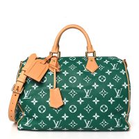 Louis Vuitton  LOUIS VUITTON Calfskin Monogram Speedy P9 Bandouliere 40 Green