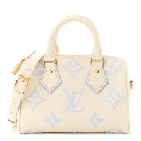 Louis Vuitton  Empreinte Monogram Giant Speedy Bandouliere 20 Latte Candy Blue