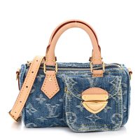 Louis Vuitton  Monogram Denim Nano Speedy Blue