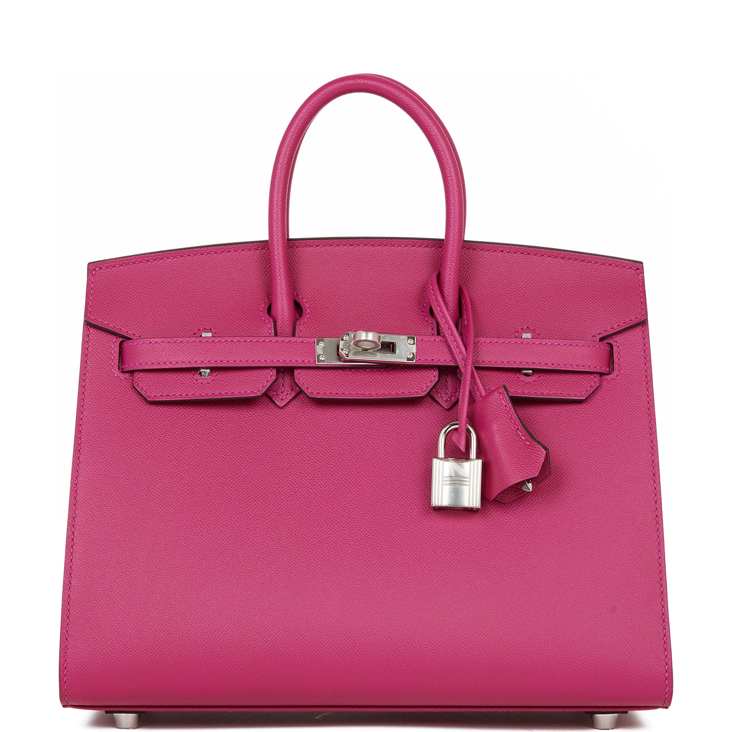 Hermes Birkin Sellier 25 Rose Pourpre Veau Madame Palladium Hardware