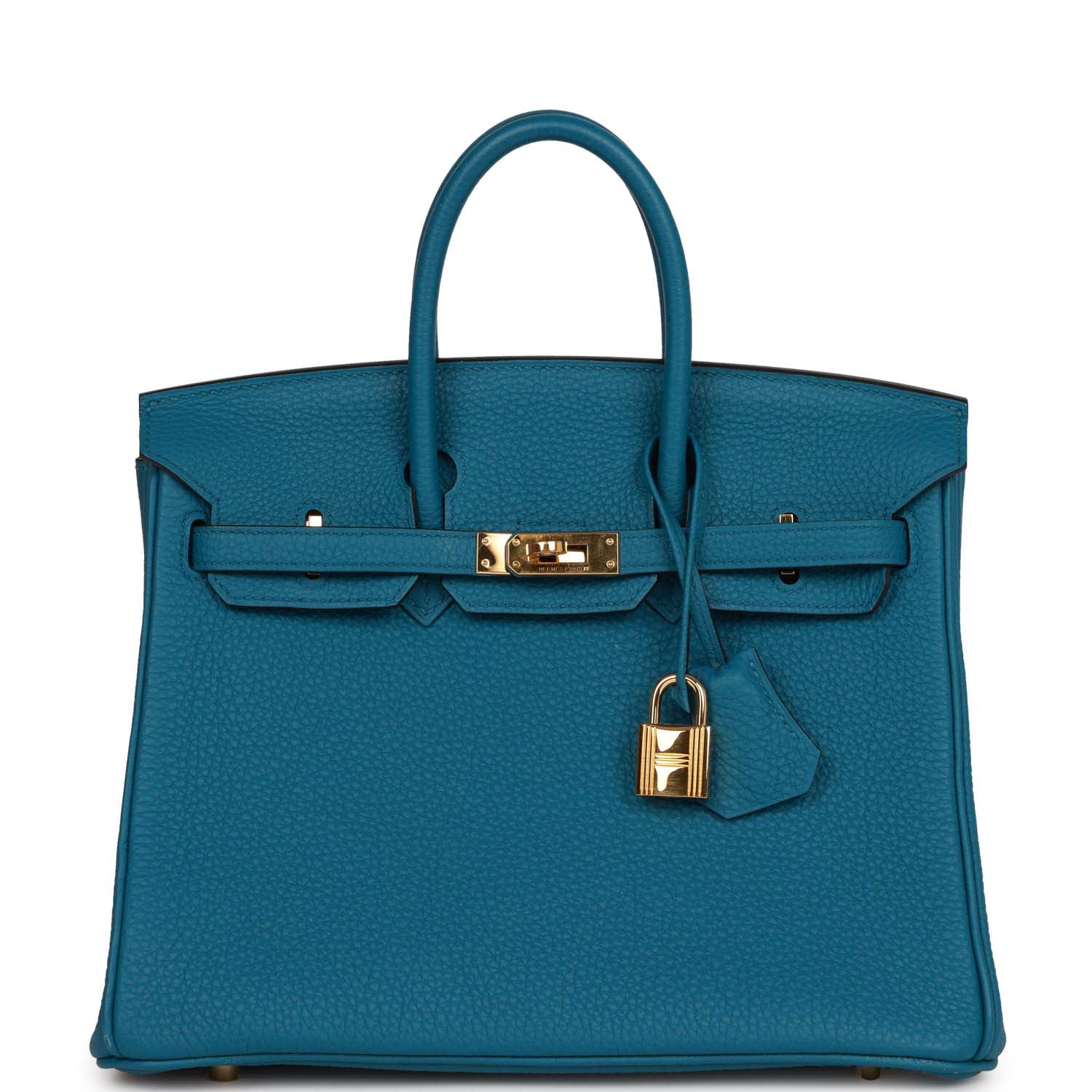 Hermes Birkin 25 Cobalt Togo Gold Hardware