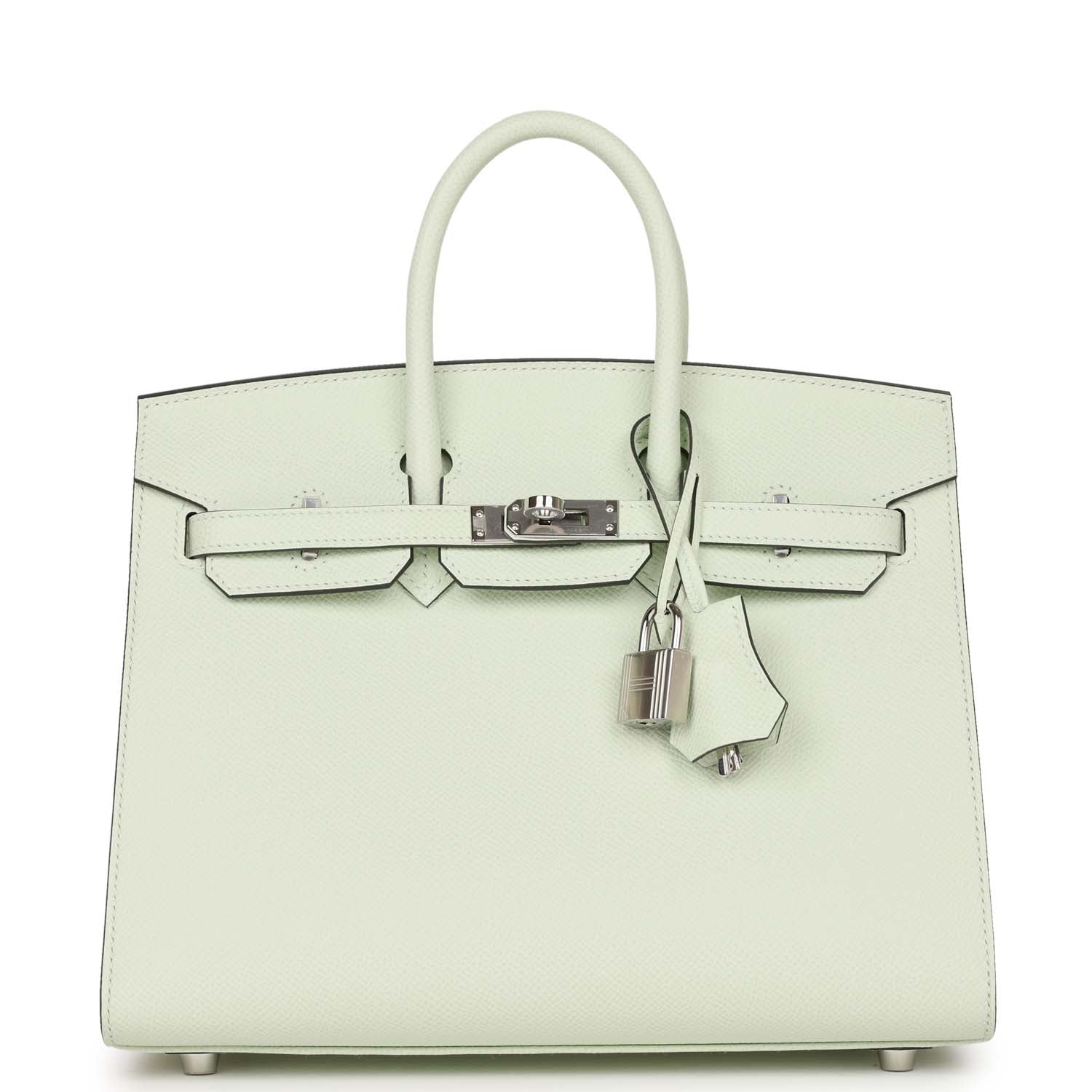 Hermes Birkin Sellier 25 Vert Fizz Epsom Palladium Hardware