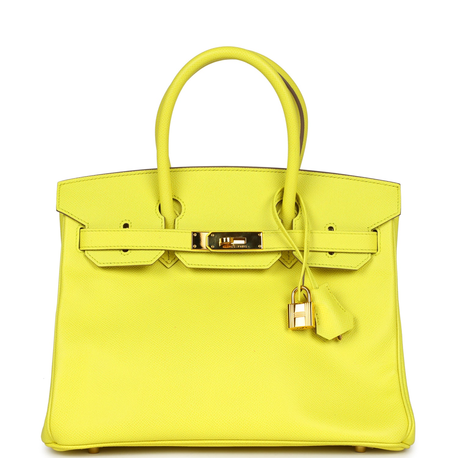 Hermes Birkin 30 Lime Epsom Gold Hardware