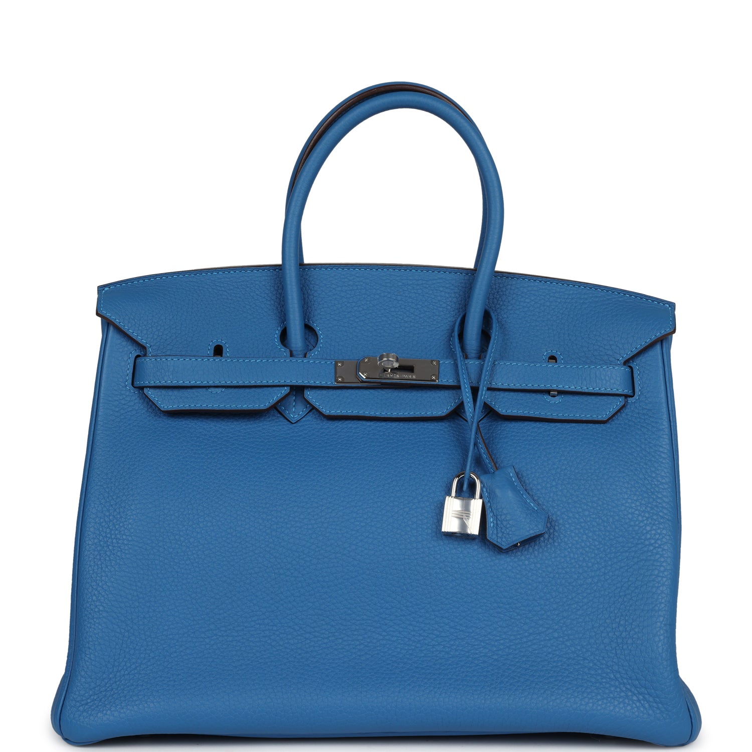 Hermes Birkin 35 Mykonos Clemence Palladium Hardware