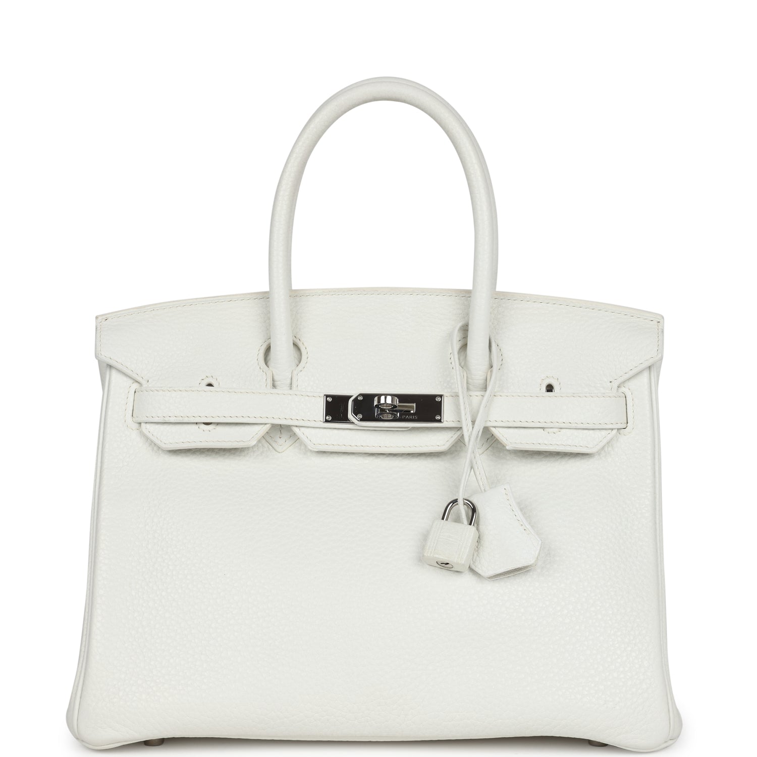 Hermes Birkin 30 White Clemence Palladium Hardware