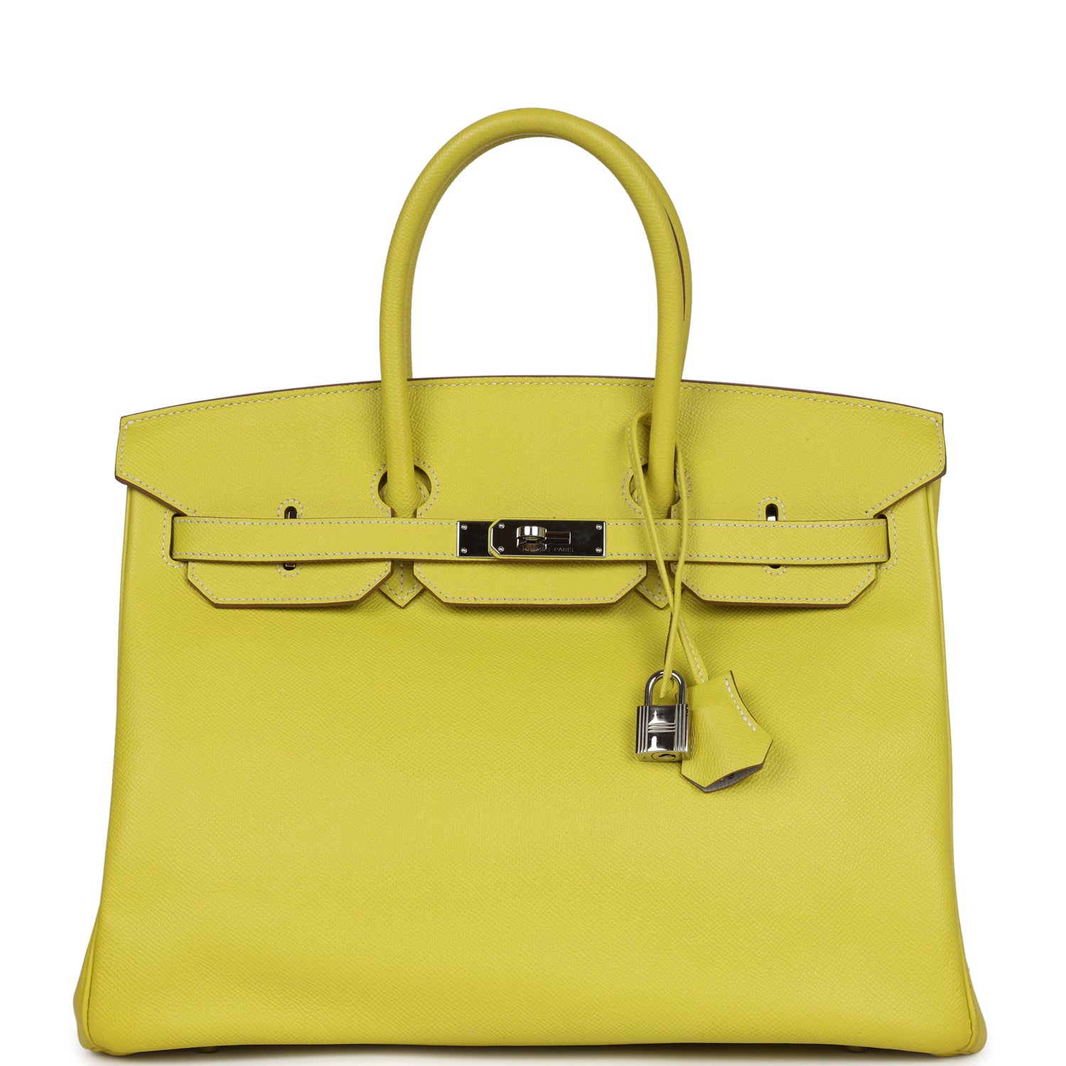 Hermes Birkin 35 Lime Candy Epsom Palladium Hardware