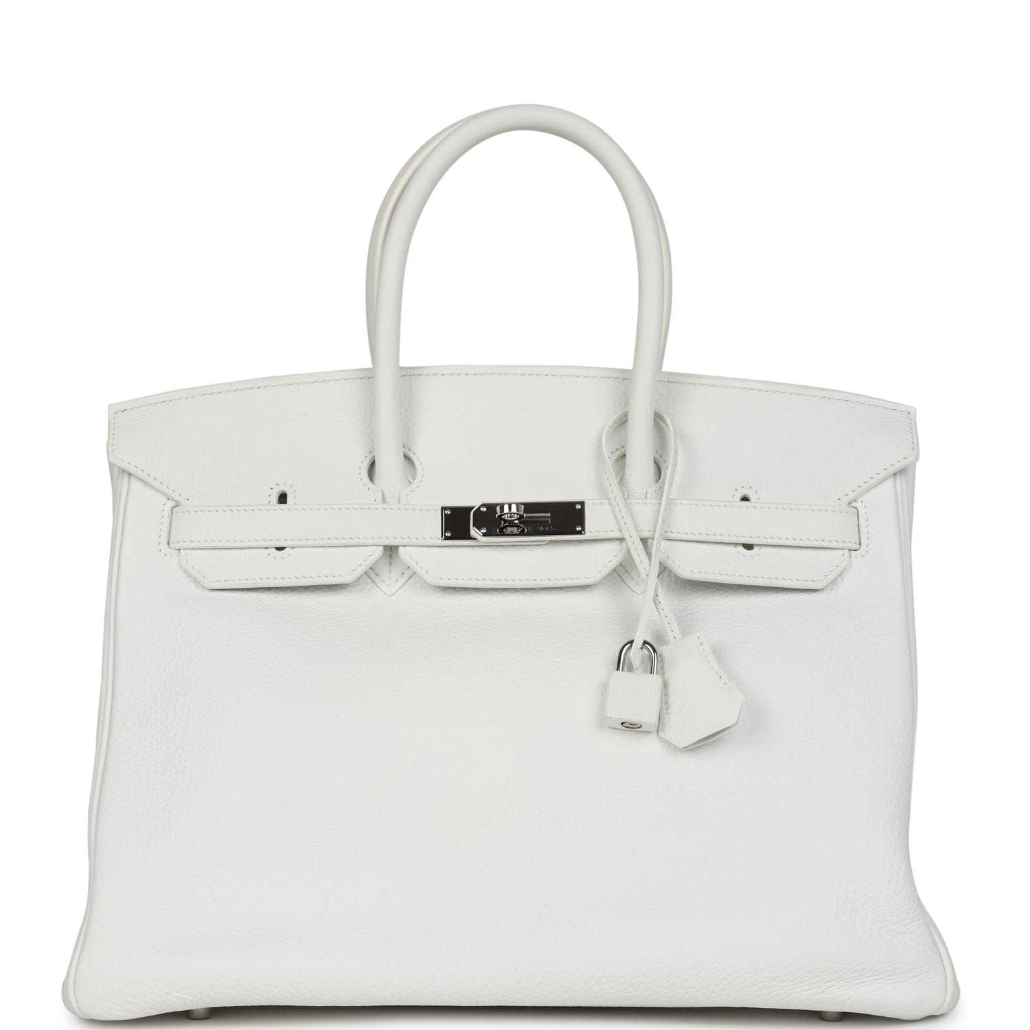 Hermes Birkin 35 White Clemence Palladium Hardware