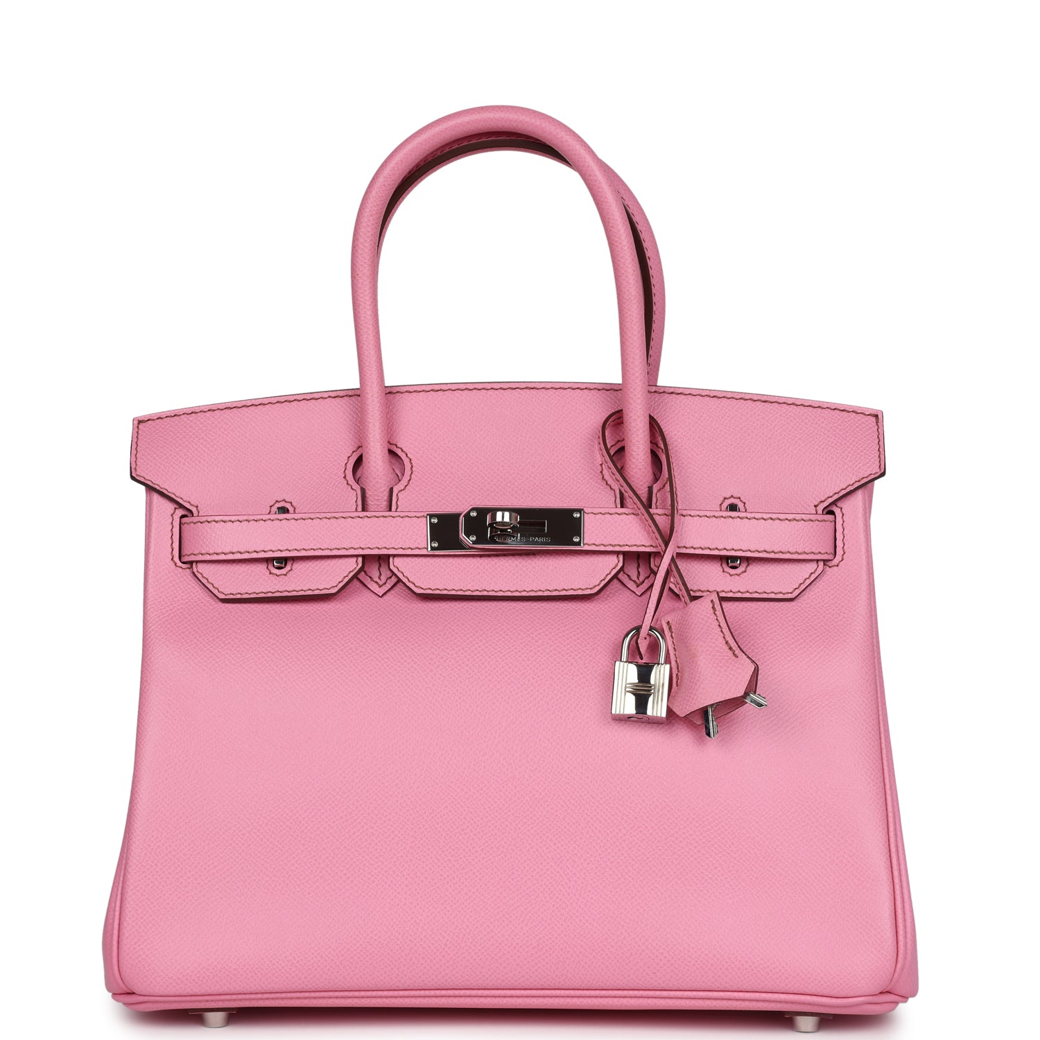 Hermes Birkin 30 Bubblegum Epsom Palladium Hardware