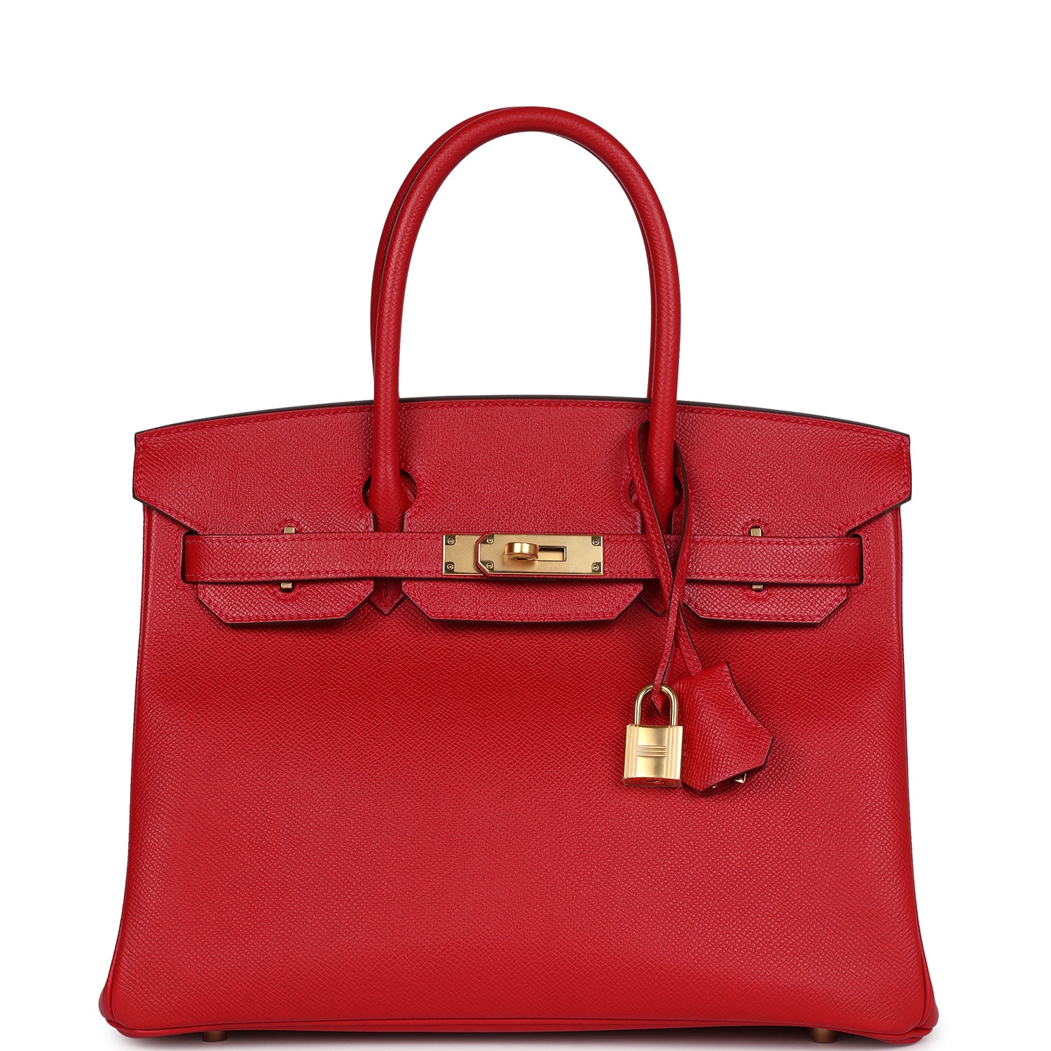 Hermes Birkin 30 Rouge Casaque Epsom Gold Hardware