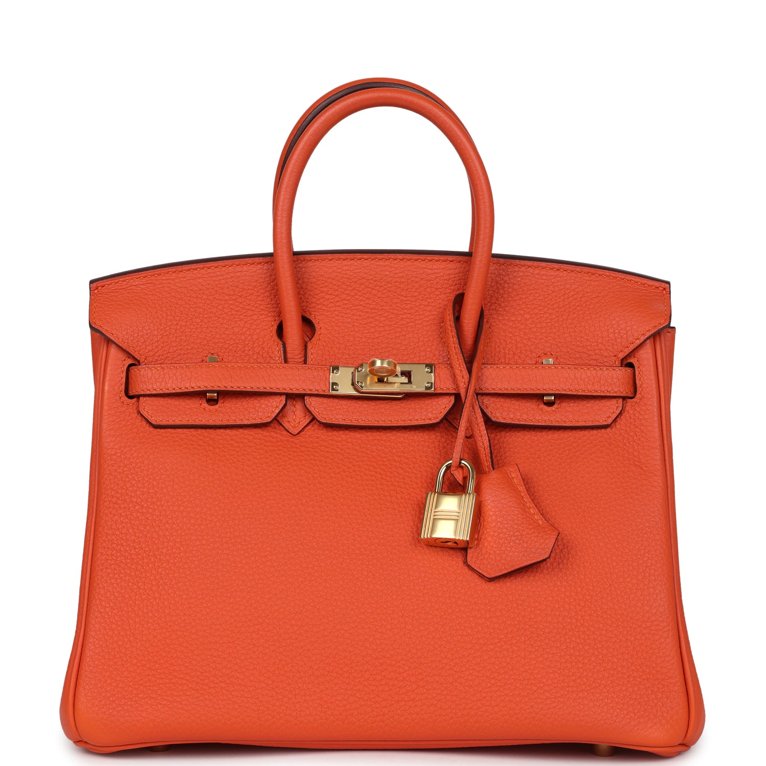 Hermes Birkin 25 Feu Togo Gold Hardware