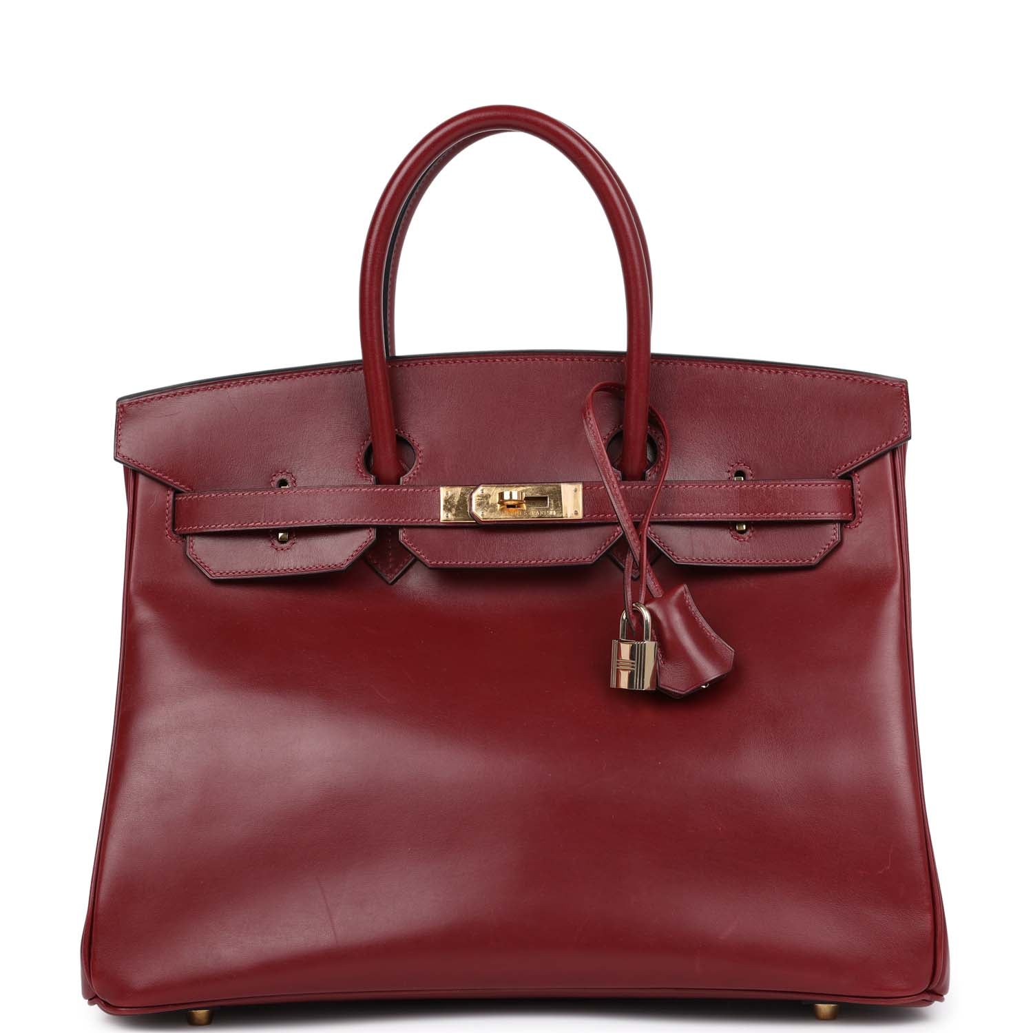 Hermes Birkin 35 Rouge H Box Gold Hardware