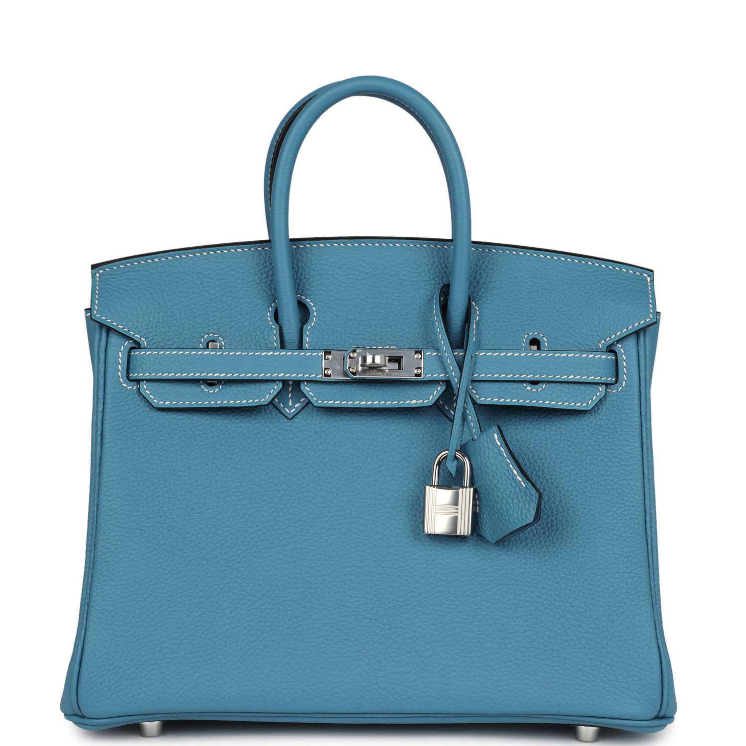 Hermes Birkin 25 Blue Jean Togo Palladium Hardware