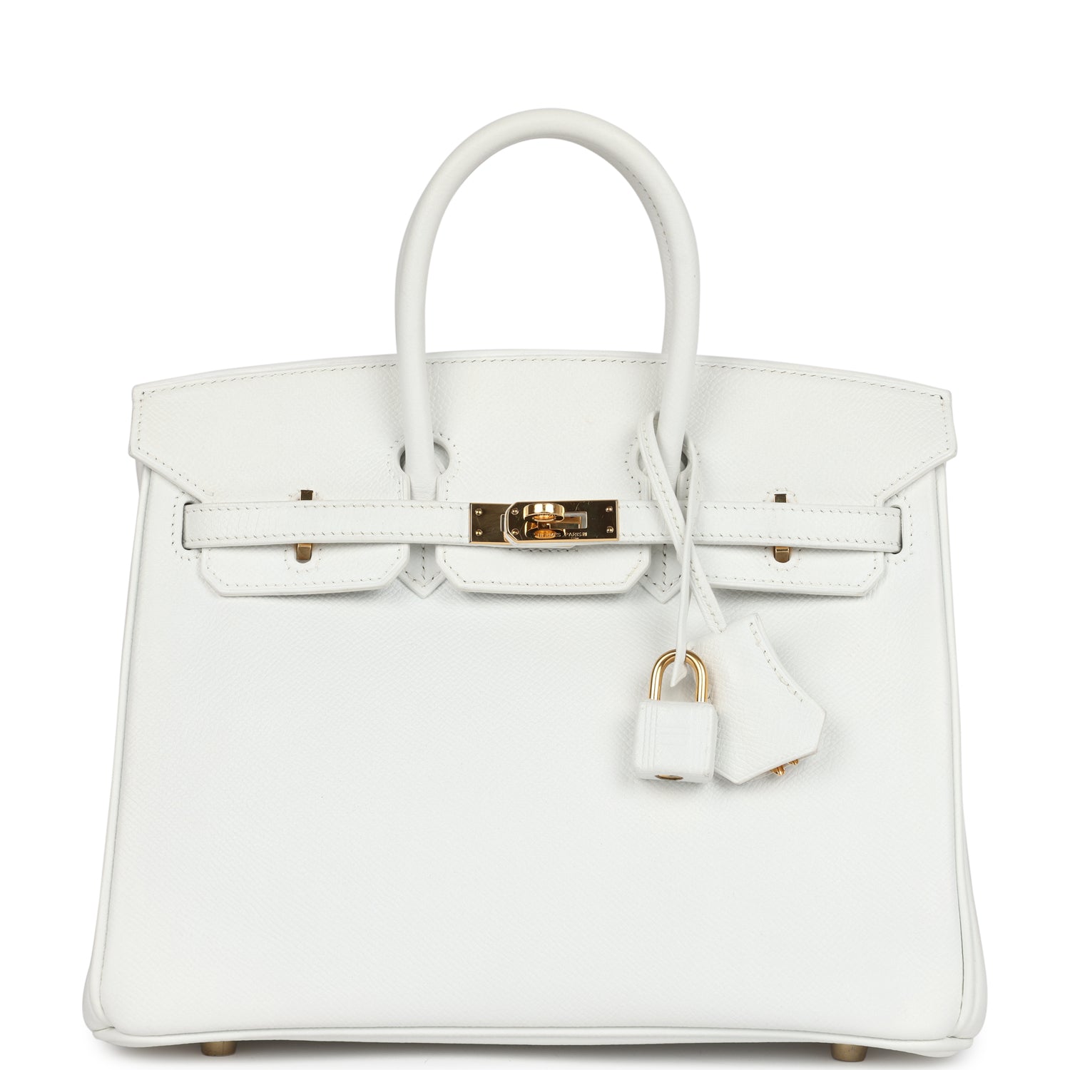 Hermes Birkin 25 White Epsom Gold Hardware