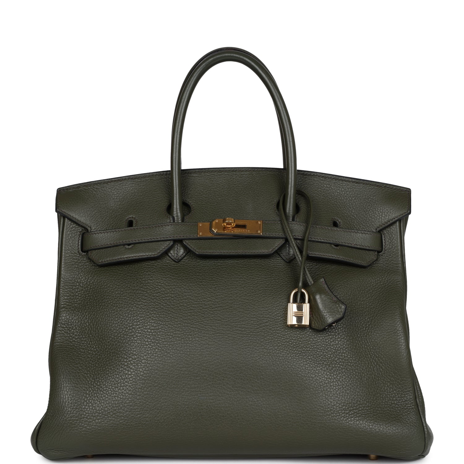 Hermes Birkin 35 Vert Olive Clemence Gold Hardware