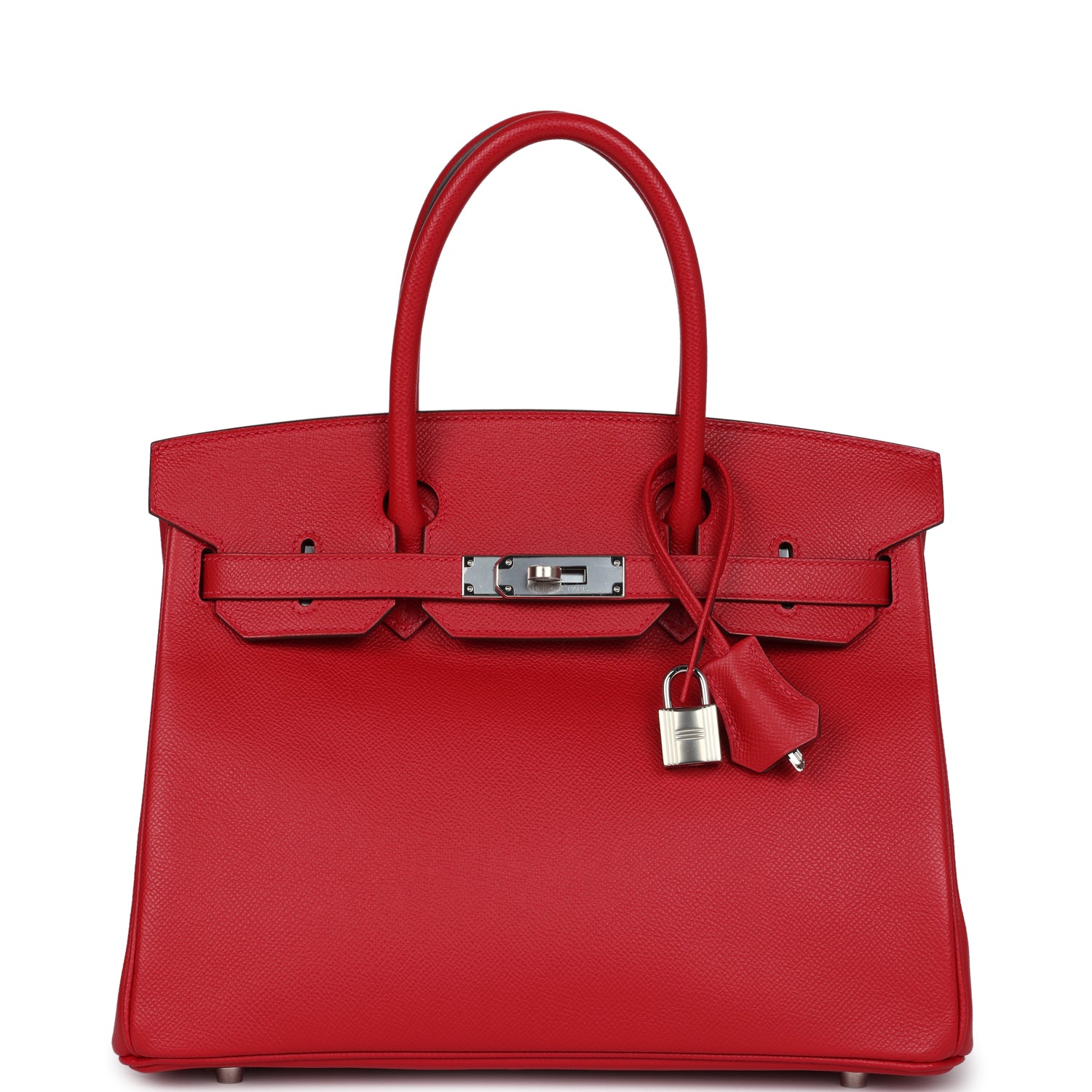 Hermes Birkin 30 Rouge Casaque Epsom Palladium Hardware