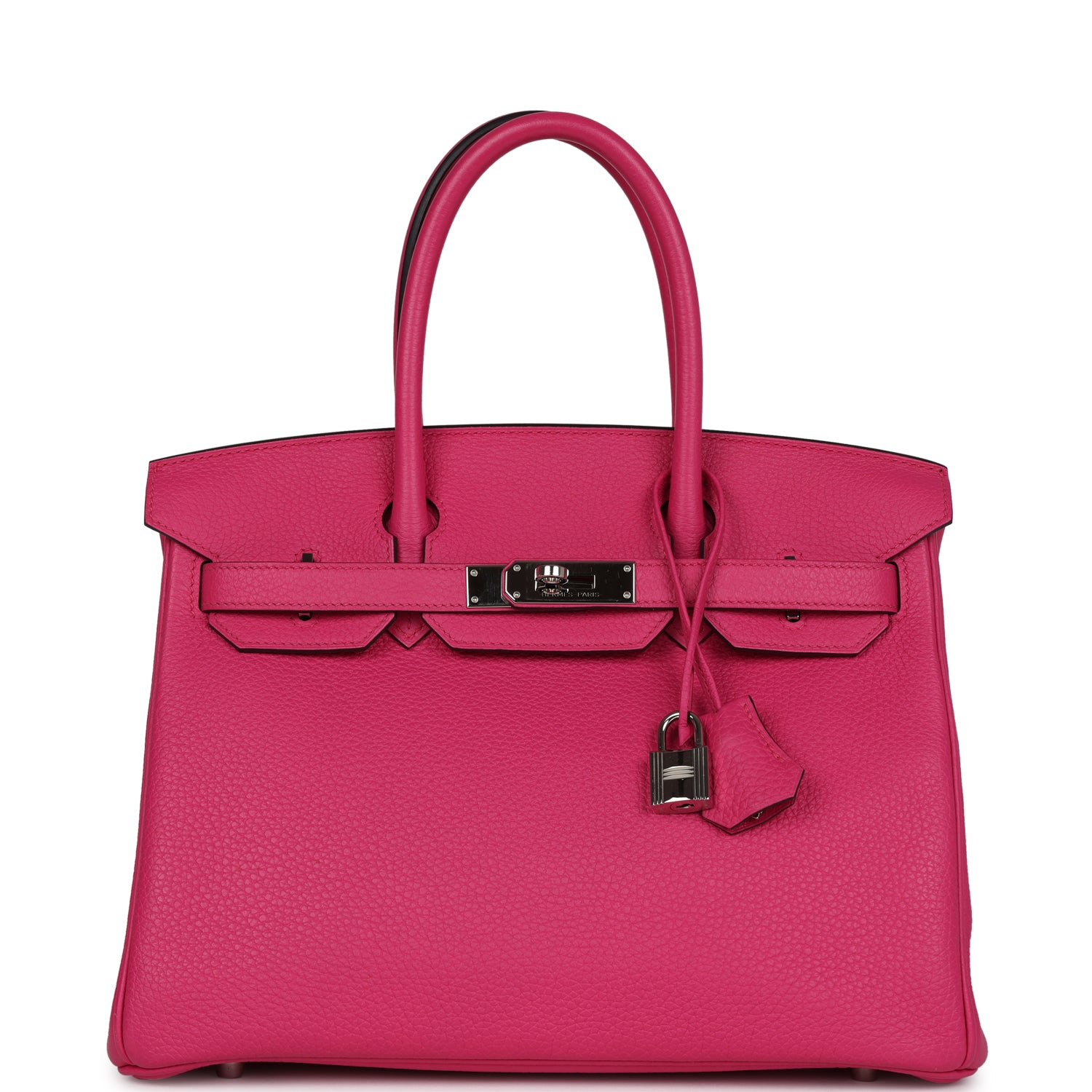 Hermes Birkin 30 Rose Shocking Clemence Palladium Hardware