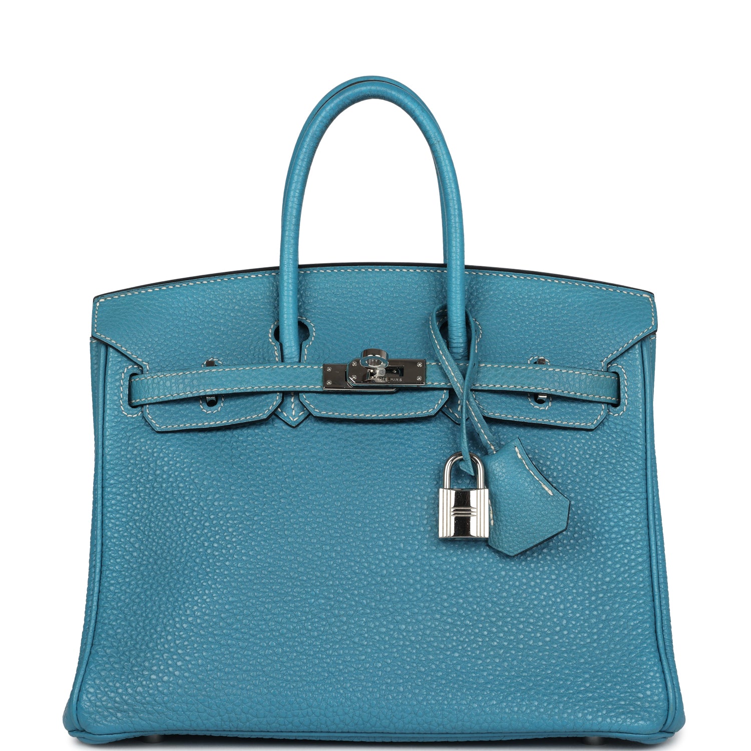 Hermes Birkin 25 Blue Jean Togo Palladium Hardware