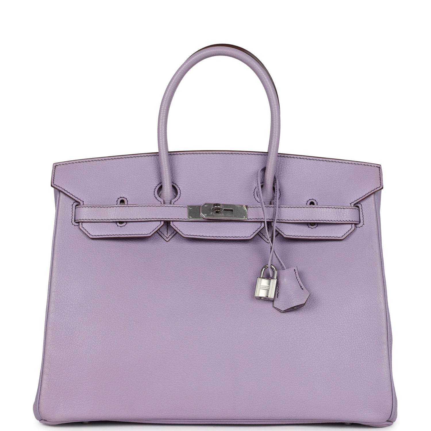 Hermes Birkin 35 Lilac Chevre Mysore Palladium Hardware