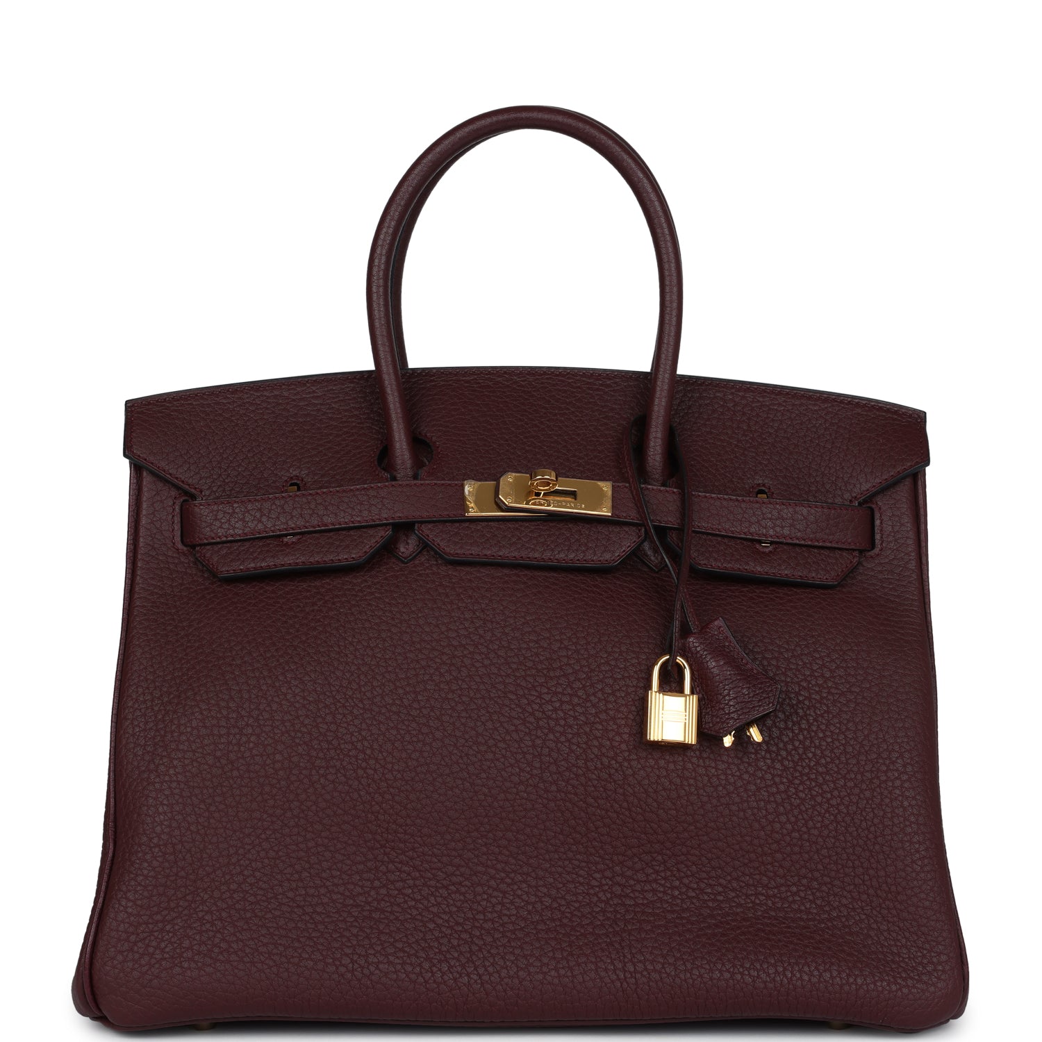 Hermes Birkin 35 Bordeaux Fjord Gold Hardware