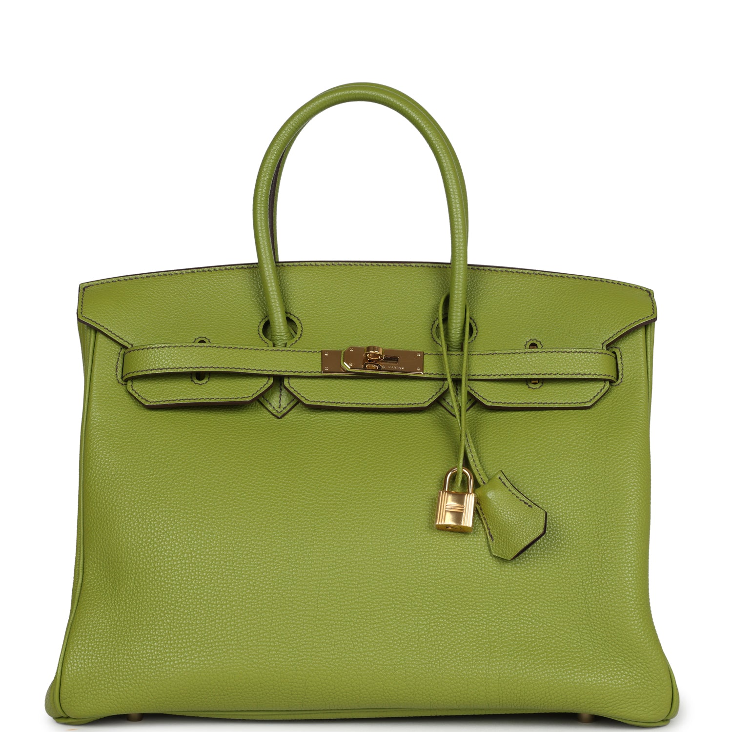 Hermes Birkin 35 Vert Anis Verso Togo Gold Hardware