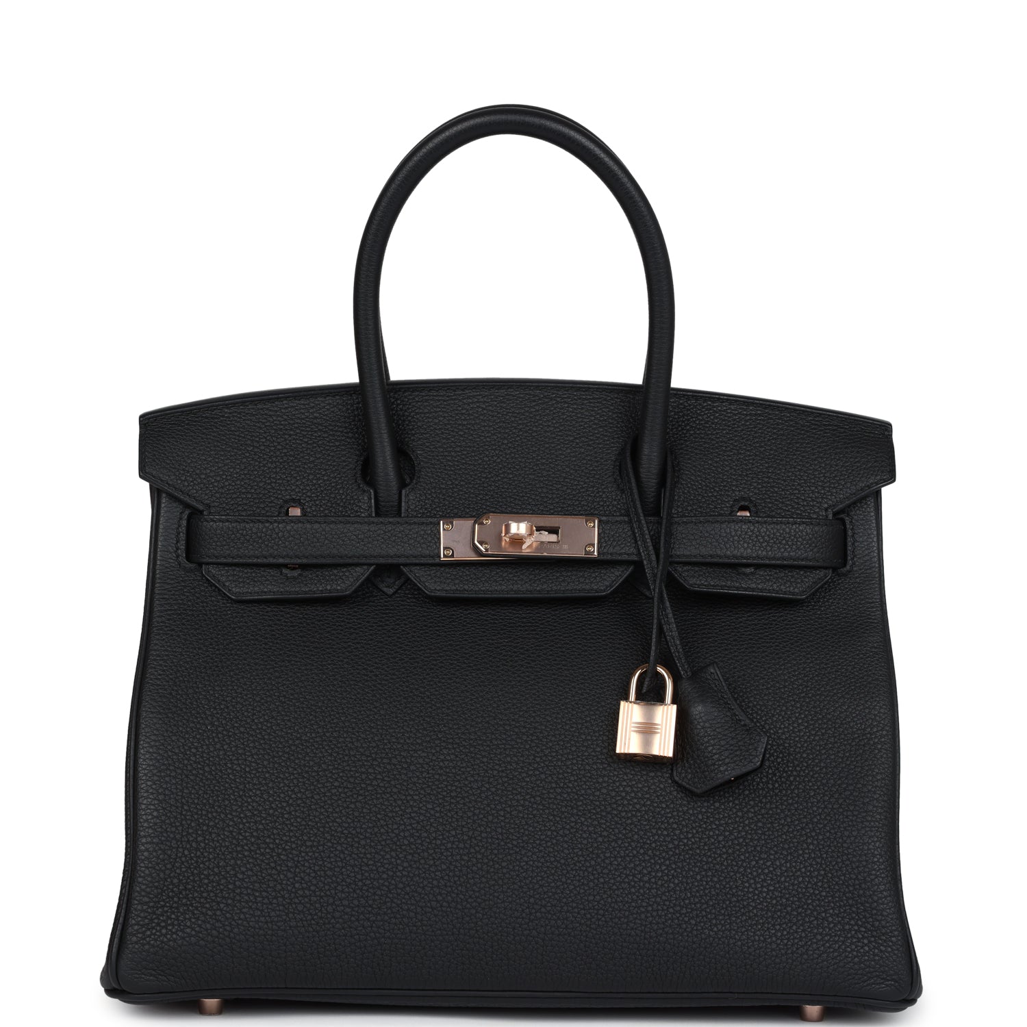 Hermes Birkin 30 Black Togo Rose Gold Hardware