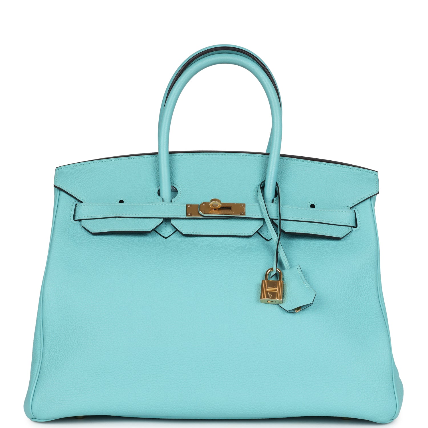 Hermes Birkin 35 Bleu Atoll Togo Gold Hardware