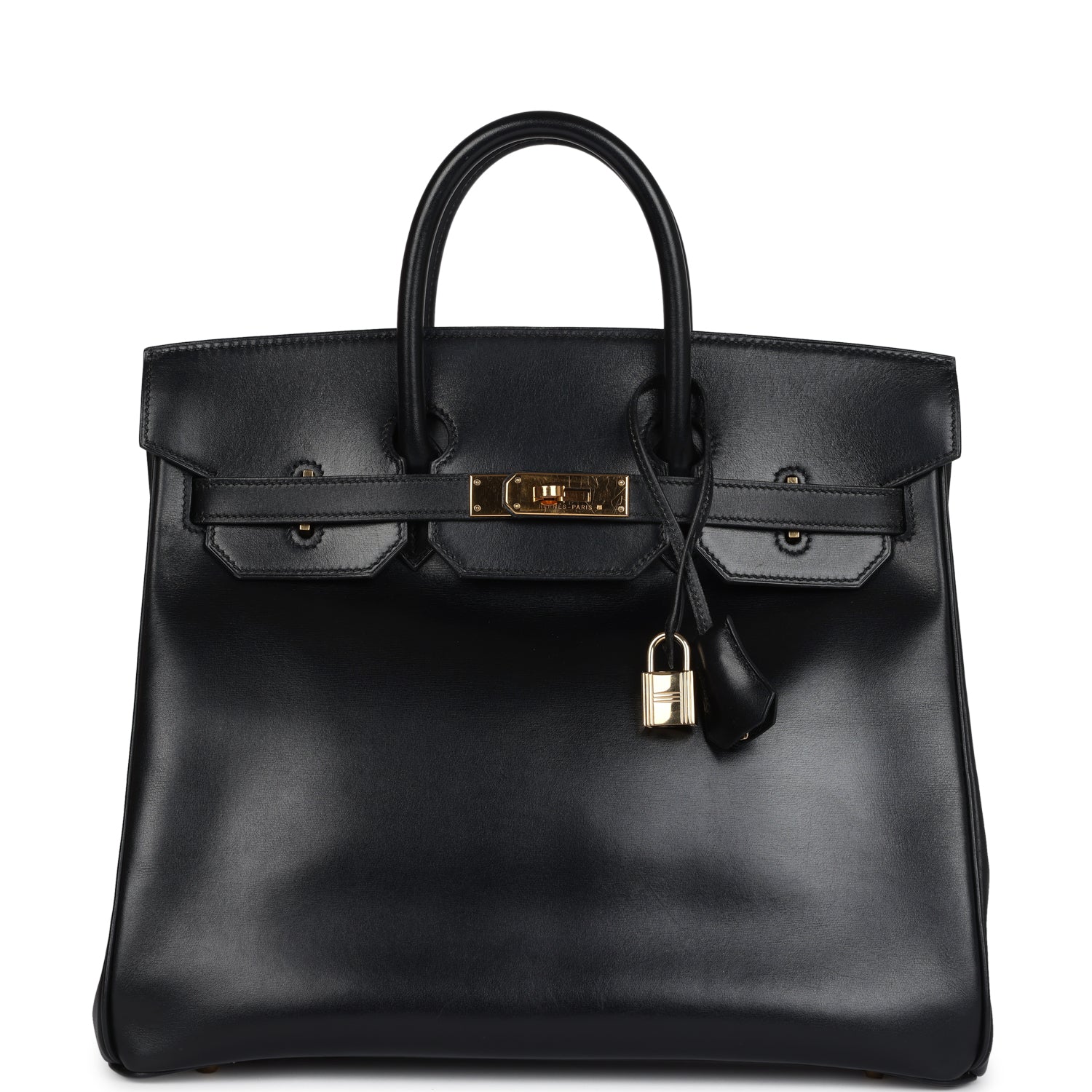 Hermes HAC Birkin 32 Black Box Gold Hardware