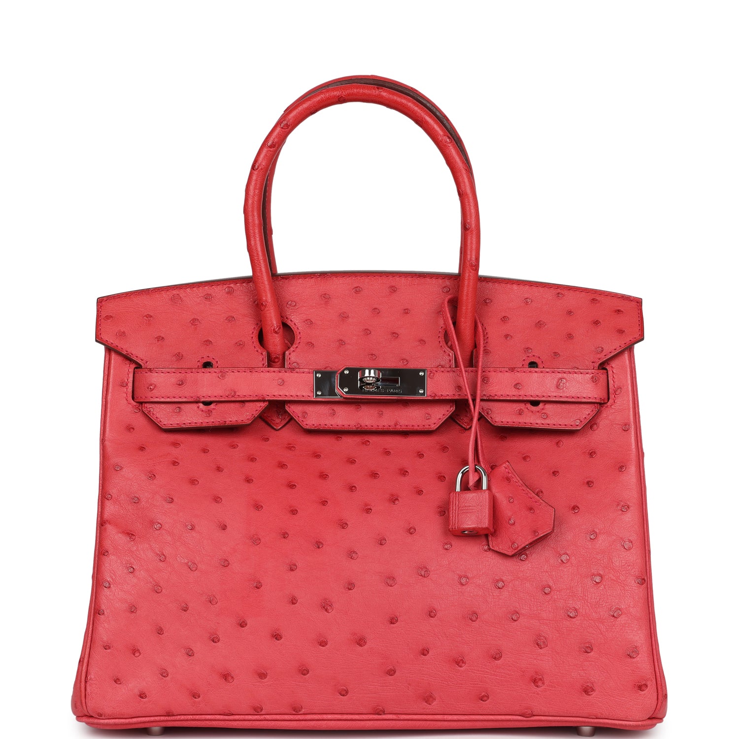 Hermes Birkin 30 Bougainvillea Ostrich Palladium Hardware