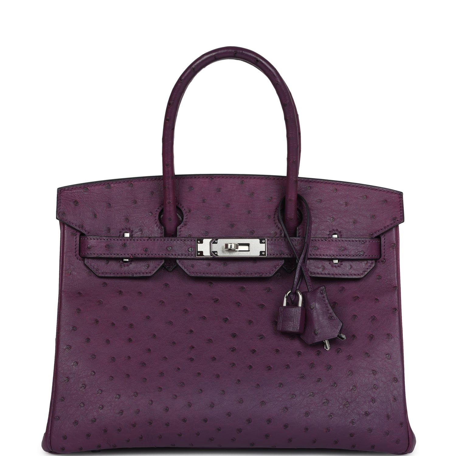 Hermes Birkin 30 Violet Ostrich Palladium Hardware